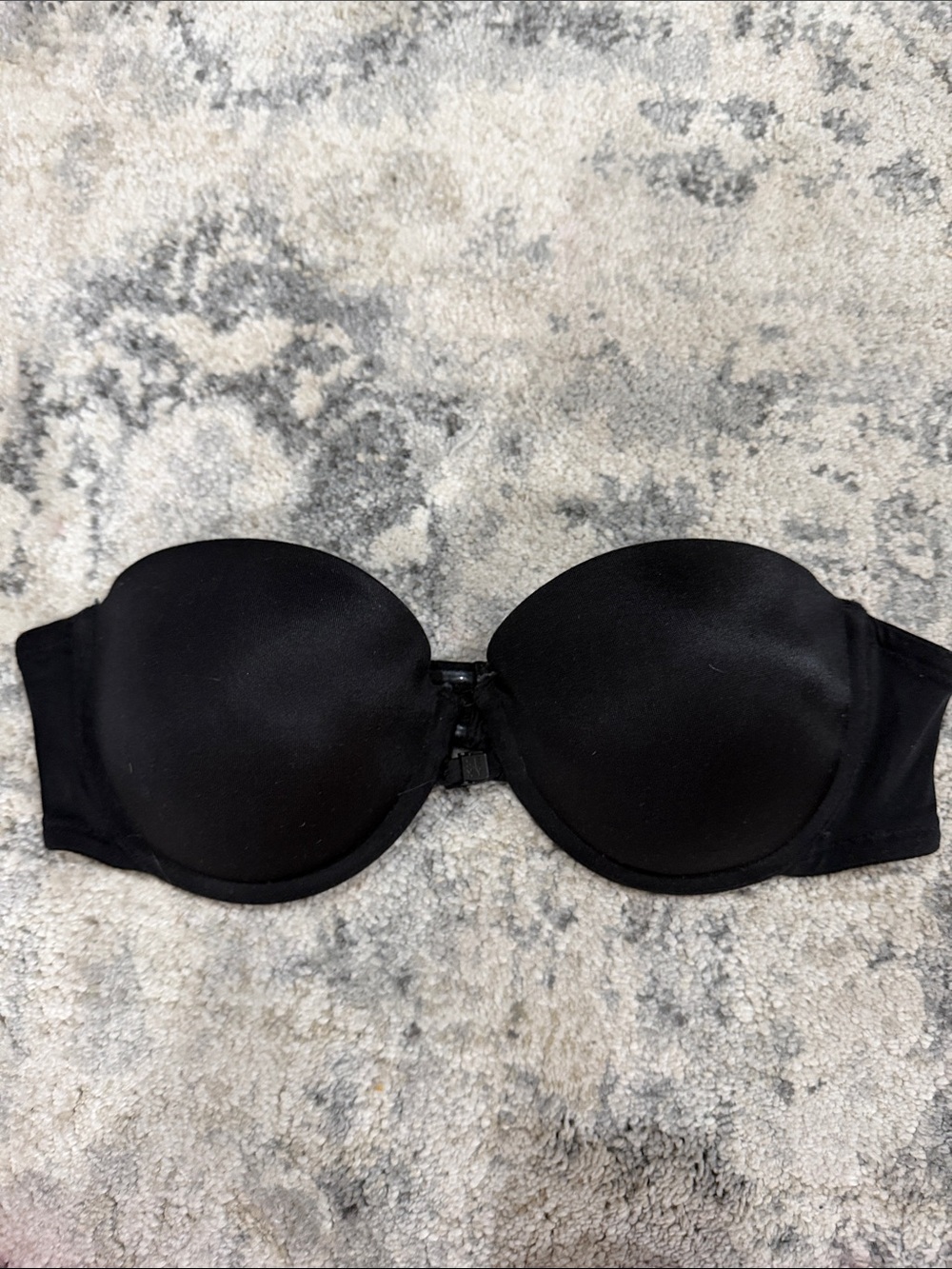 Lili of France Strapless Black Molded Foam Bra - Classic Support - 36 C